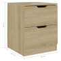 Mesitas noche 2 uds madera ingeniería roble Sonoma 40x40x50 cm de vidaXL, Mesitas de noche - Ref: Foro24-326730, Precio: 115,...