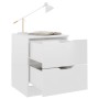 Mesitas noche 2 uds madera ingeniería blanco brillo 40x40x50 cm de vidaXL, Mesitas de noche - Ref: Foro24-326736, Precio: 107...