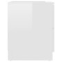 Mesitas noche 2 uds madera ingeniería blanco brillo 40x40x50 cm de vidaXL, Mesitas de noche - Ref: Foro24-326736, Precio: 107...