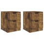 Mesitas noche 2 uds madera ingeniería roble ahumado 40x40x50 cm de vidaXL, Mesitas de noche - Ref: Foro24-326740, Precio: 83,...