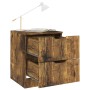 Mesitas noche 2 uds madera ingeniería roble ahumado 40x40x50 cm de vidaXL, Mesitas de noche - Ref: Foro24-326740, Precio: 83,...