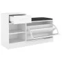 Banco zapatero de madera contrachapada blanco 94,5x31x57 cm de vidaXL, Zapateros y organizadores de calzado - Ref: Foro24-326...