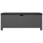 Caja de almacenaje y cojín madera ingeniería gris 105x40x45 cm de vidaXL, Baúles de almacenamiento - Ref: Foro24-326770, Prec...