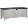 Caja de almacenaje con cojín madera ingeniería gris hormigón de vidaXL, Baúles de almacenamiento - Ref: Foro24-326772, Precio...