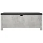 Caja de almacenaje con cojín madera ingeniería gris hormigón de vidaXL, Baúles de almacenamiento - Ref: Foro24-326772, Precio...