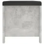 Caja de almacenaje con cojín madera ingeniería gris hormigón de vidaXL, Baúles de almacenamiento - Ref: Foro24-326772, Precio...