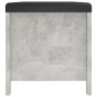 Caja de almacenaje con cojín madera ingeniería gris hormigón de vidaXL, Baúles de almacenamiento - Ref: Foro24-326772, Precio...