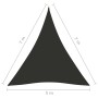 Toldo de vela triangular tela Oxford gris antracita 5x7x7 m en Sombrillas | Comprar online en Foru.es