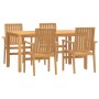 Juego de comedor para jardín 5 piezas madera maciza de teca de vidaXL, Conjuntos de jardín - Ref: Foro24-3157915, Precio: 830...
