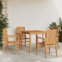 Juego de comedor para jardín 5 piezas madera maciza de teca de vidaXL, Conjuntos de jardín - Ref: Foro24-3157910, Precio: 812...