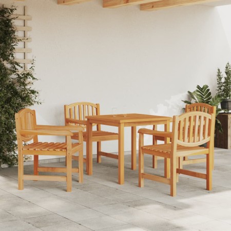 Juego de comedor para jardín 5 piezas madera maciza de teca de vidaXL, Conjuntos de jardín - Ref: Foro24-3157924, Precio: 657...