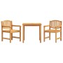 Juego de comedor para jardín 3 pzas madera maciza de teca de vidaXL, Conjuntos de jardín - Ref: Foro24-3157923, Precio: 435,0...