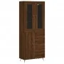 Tall brown oak plywood sideboard 69.5x34x180 cm by vidaXL, Sideboards - Ref: Foro24-3198448, Price: 176,28 €, Discount: %
