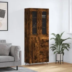 Aparador alto madera contrachapada roble ahumado 69,5x34x180 cm by vidaXL, Sideboards - Ref: Foro24-3198446, Price: 156,10 €,...