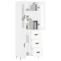 Aparador alto madera contrachapada blanco 69,5x34x180 cm de vidaXL, Aparadores - Ref: Foro24-3198441, Precio: 171,40 €, Descu...
