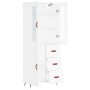 Aparador alto madera contrachapada blanco 69,5x34x180 cm de vidaXL, Aparadores - Ref: Foro24-3198441, Precio: 171,40 €, Descu...