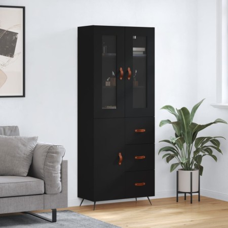 Aparador alto madera contrachapada negro 69,5x34x180 cm de vidaXL, Aparadores - Ref: Foro24-3198442, Precio: 176,60 €, Descue...