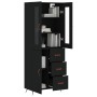 Aparador alto madera contrachapada negro 69,5x34x180 cm de vidaXL, Aparadores - Ref: Foro24-3198442, Precio: 176,60 €, Descue...