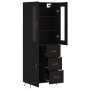 Aparador alto madera contrachapada negro 69,5x34x180 cm de vidaXL, Aparadores - Ref: Foro24-3198442, Precio: 176,60 €, Descue...