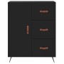 Aparador alto madera contrachapada negro 69,5x34x180 cm de vidaXL, Aparadores - Ref: Foro24-3198442, Precio: 176,60 €, Descue...