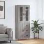 High sideboard sonoma gray plywood 69.5x34x180 cm by vidaXL, Sideboards - Ref: Foro24-3198447, Price: 171,69 €, Discount: %