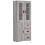 Aparador alto madera contrachapada gris sonoma 69,5x34x180 cm de vidaXL, Aparadores - Ref: Foro24-3198447, Precio: 173,97 €, ...
