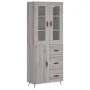 High sideboard sonoma gray plywood 69.5x34x180 cm by vidaXL, Sideboards - Ref: Foro24-3198447, Price: 171,69 €, Discount: %