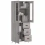 High sideboard sonoma gray plywood 69.5x34x180 cm by vidaXL, Sideboards - Ref: Foro24-3198447, Price: 171,69 €, Discount: %