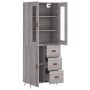 Aparador alto madera contrachapada gris sonoma 69,5x34x180 cm de vidaXL, Aparadores - Ref: Foro24-3198447, Precio: 173,97 €, ...