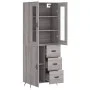 High sideboard sonoma gray plywood 69.5x34x180 cm by vidaXL, Sideboards - Ref: Foro24-3198447, Price: 171,69 €, Discount: %