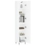 Aparador alto madera contrachapada blanco brillo 34,5x34x180 cm de vidaXL, Aparadores - Ref: Foro24-3198771, Precio: 105,38 €...