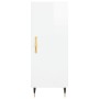 Aparador alto madera contrachapada blanco brillo 34,5x34x180 cm de vidaXL, Aparadores - Ref: Foro24-3198771, Precio: 105,38 €...