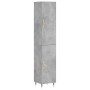 Aparador de madera contrachapada gris hormigón 34,5x34x180 cm de vidaXL, Aparadores - Ref: Foro24-3198773, Precio: 96,49 €, D...