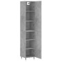 Aparador de madera contrachapada gris hormigón 34,5x34x180 cm de vidaXL, Aparadores - Ref: Foro24-3198773, Precio: 96,49 €, D...