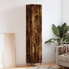 Smoked oak plywood sideboard 34.5x34x180 cm by vidaXL, Sideboards - Ref: Foro24-3198774, Price: 96,65 €, Discount: %
