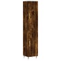 Aparador de madera contrachapada roble ahumado 34,5x34x180 cm de vidaXL, Aparadores - Ref: Foro24-3198774, Precio: 97,83 €, D...