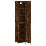 Aparador de madera contrachapada roble ahumado 34,5x34x180 cm de vidaXL, Aparadores - Ref: Foro24-3198774, Precio: 97,83 €, D...