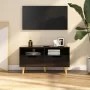 Mueble de TV madera de ingeniería negro brillo 90x40x48,5 cm de vidaXL, Muebles TV - Ref: Foro24-326784, Precio: 82,36 €, Des...