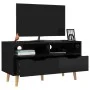 Mueble de TV madera de ingeniería negro brillo 90x40x48,5 cm de vidaXL, Muebles TV - Ref: Foro24-326784, Precio: 82,36 €, Des...