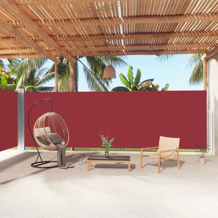Toldo lateral retráctil rojo 200x1000 cm en Sombrillas | Comprar online en Foru.es