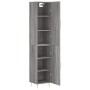 Aparador alto madera contrachapada gris Sonoma 34,5x34x180 cm de vidaXL, Aparadores - Ref: Foro24-3198783, Precio: 90,62 €, D...