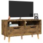 Mueble de TV madera de ingeniería roble ahumado 90x40x48,5 cm de vidaXL, Muebles TV - Ref: Foro24-326785, Precio: 87,40 €, De...
