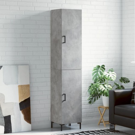 Aparador de madera contrachapada gris hormigón 34,5x34x180 cm de vidaXL, Aparadores - Ref: Foro24-3198789, Precio: 98,53 €, D...