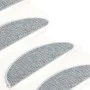 Alfombrilla autoadhesiva escalera sisal 15 uds azul 56x17x3 cm de vidaXL, Alfombrillas para escalones - Ref: Foro24-326862, P...