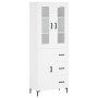 Aparador alto madera contrachapada blanco 69,5x34x180 cm de vidaXL, Aparadores - Ref: Foro24-3198465, Precio: 183,44 €, Descu...