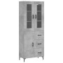 Aparador alto madera contrachapada gris hormigón 69,5x34x180 cm de vidaXL, Aparadores - Ref: Foro24-3198469, Precio: 178,12 €...