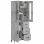 Aparador alto madera contrachapada gris hormigón 69,5x34x180 cm de vidaXL, Aparadores - Ref: Foro24-3198469, Precio: 178,12 €...