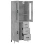 Aparador alto madera contrachapada gris hormigón 69,5x34x180 cm de vidaXL, Aparadores - Ref: Foro24-3198469, Precio: 178,12 €...