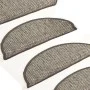 Alfombra autoadhesiva escalera sisal 15 uds antracita 65x21x4cm de vidaXL, Alfombrillas para escalones - Ref: Foro24-326872, ...