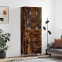 Aparador alto madera contrachapada roble ahumado 69,5x34x180 cm de vidaXL, Aparadores - Ref: Foro24-3198470, Precio: 178,55 €...
